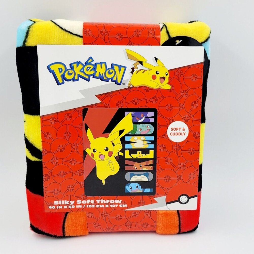 NEW Pokemon BATTLE BOLT 40in x 50in Kids Silky Soft Plush Throw Blanket
